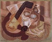 Juan Gris Single small round table oil on canvas